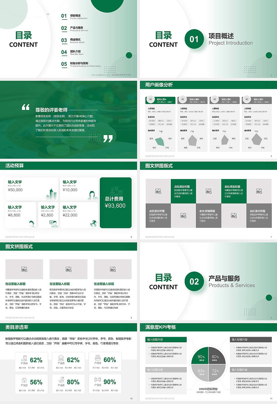 安庆医药高等专科学校全国大学生创新创业大赛计划书PPT模板16:9格式幻灯片预览图2
