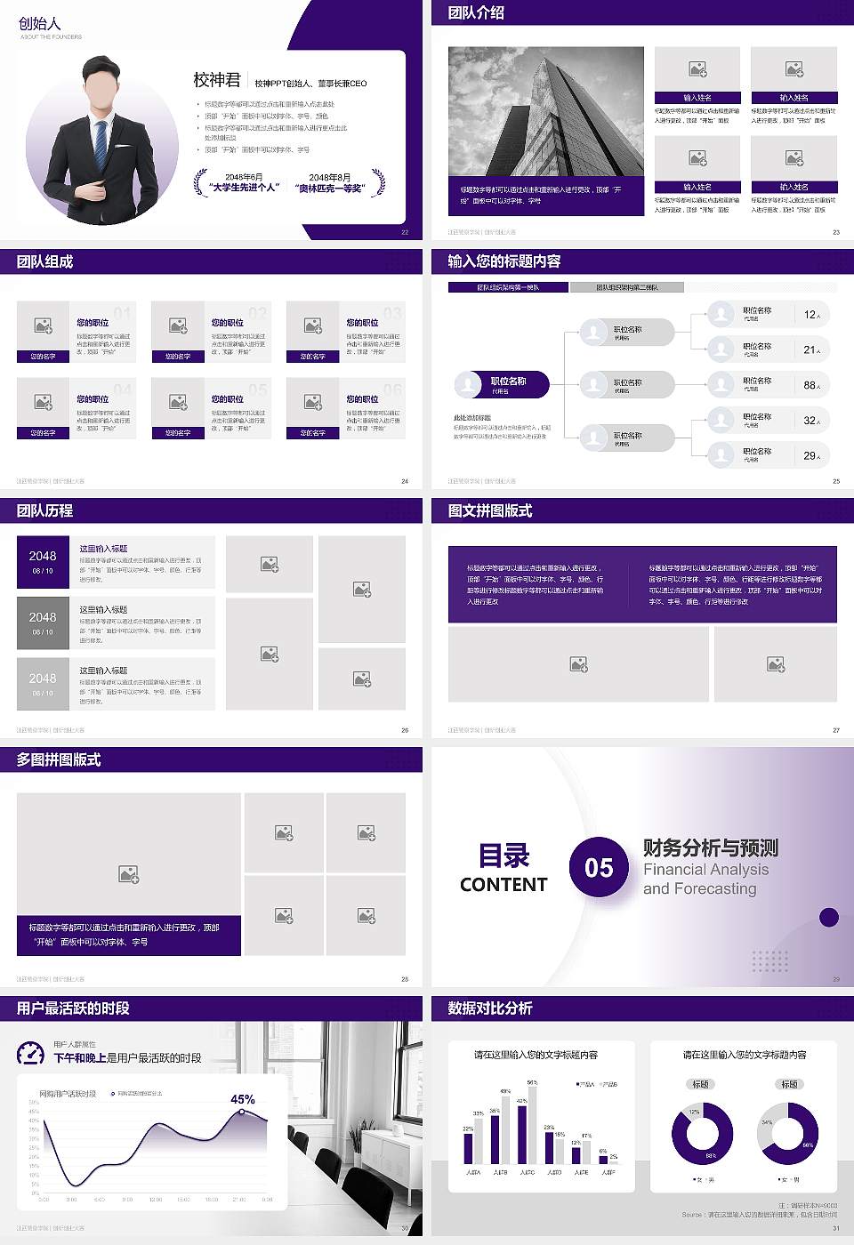 江西警察学院全国大学生创新创业大赛计划书PPT模板16:9格式幻灯片预览图4