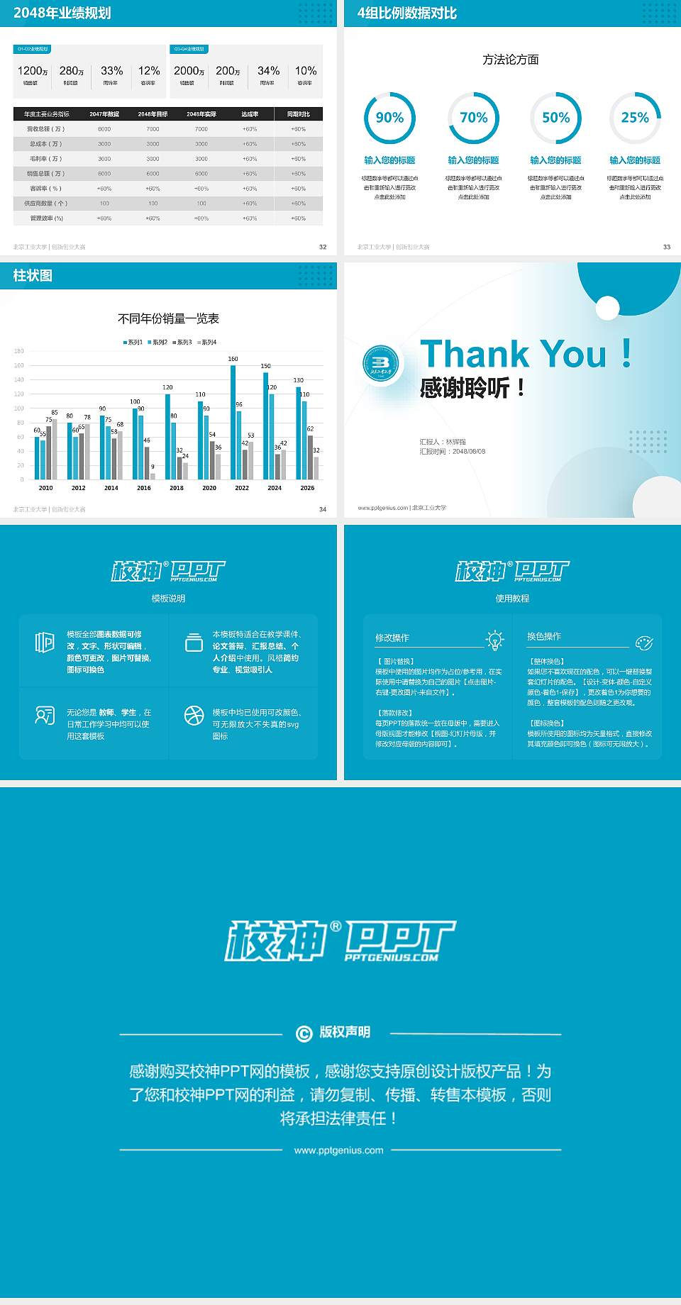 北京工业大学全国大学生创新创业大赛计划书PPT模板4:3格式幻灯片预览图5