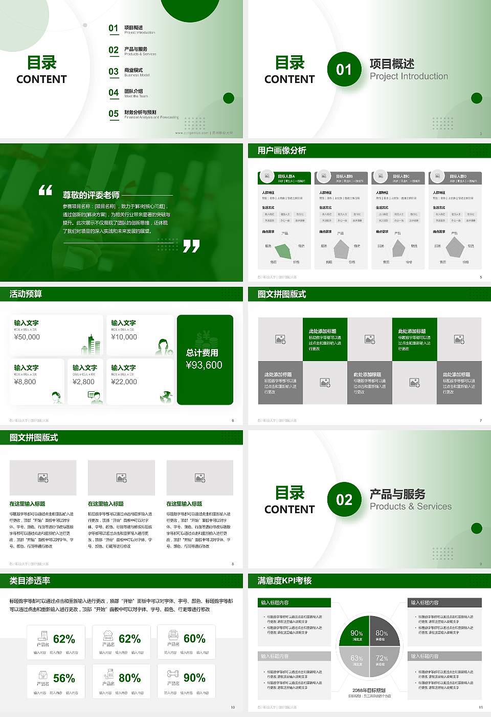 苏州职业大学全国大学生创新创业大赛计划书PPT模板16:9格式幻灯片预览图2