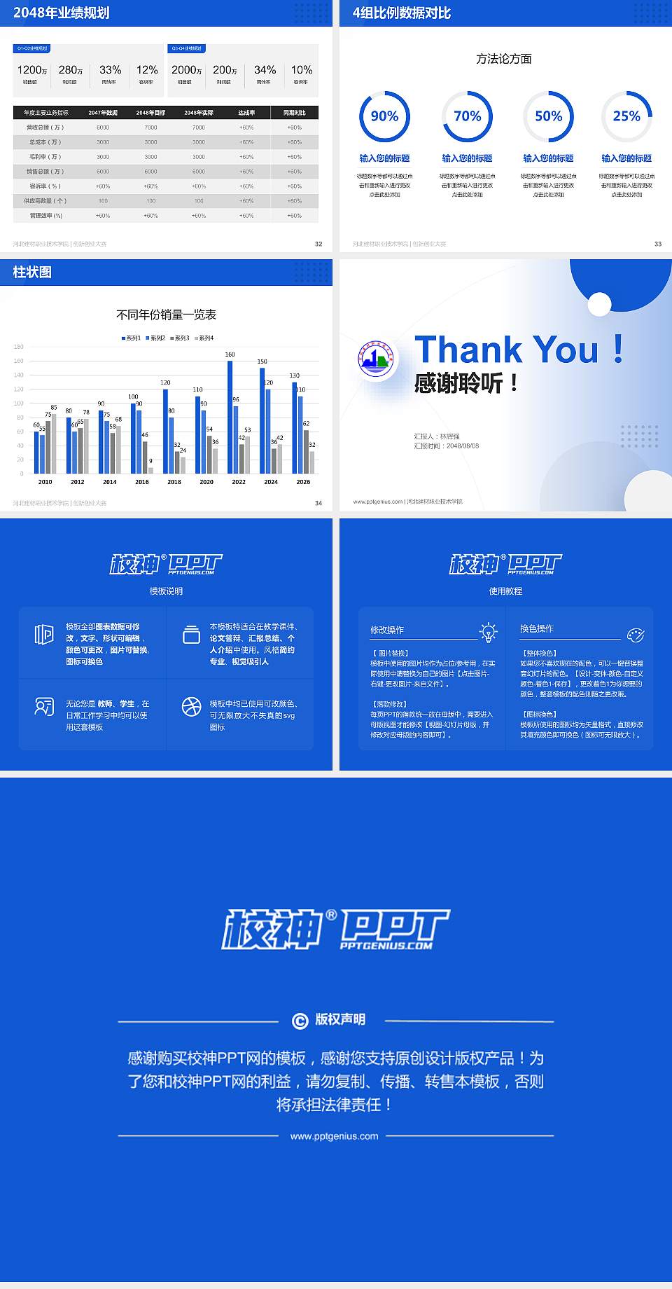 河北建材职业技术学院全国大学生创新创业大赛计划书PPT模板4:3格式幻灯片预览图5
