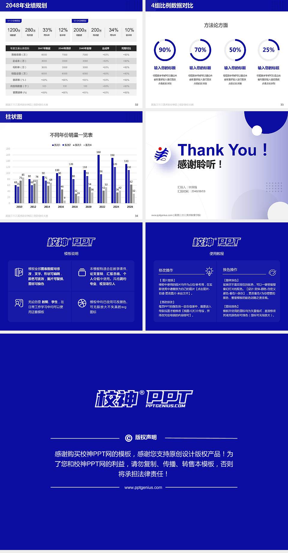 黑龙江三江美术职业学院全国大学生创新创业大赛计划书PPT模板4:3格式幻灯片预览图5