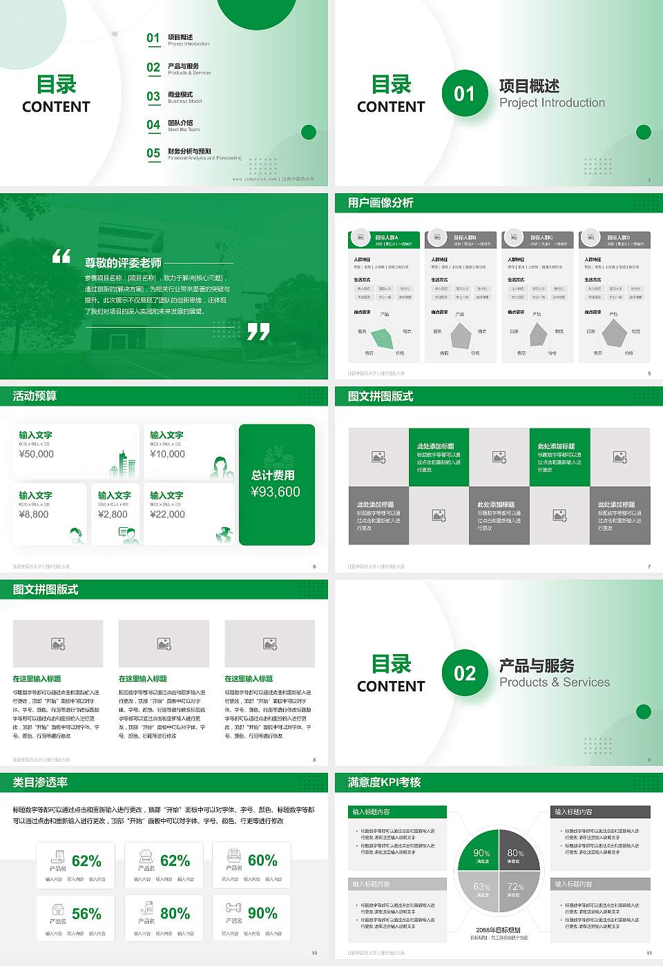 江西中医药大学全国大学生创新创业大赛计划书PPT模板16:9格式幻灯片预览图2