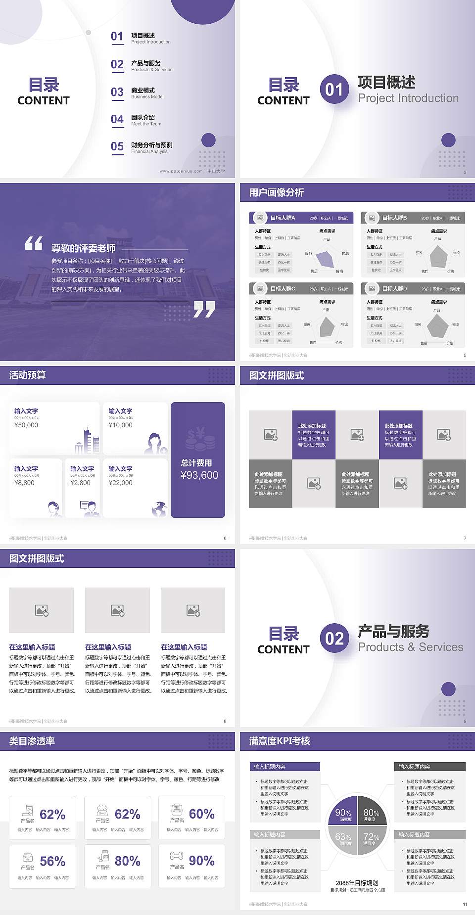 揭阳职业技术学院全国大学生创新创业大赛计划书PPT模板4:3格式幻灯片预览图2
