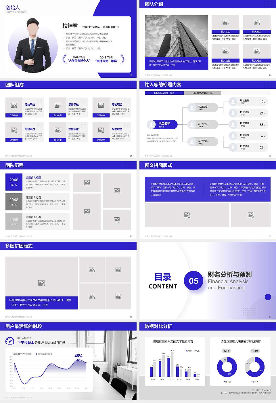 吉林华桥外国语学院全国大学生创新创业大赛计划书PPT模板16:9格式幻灯片预览图4