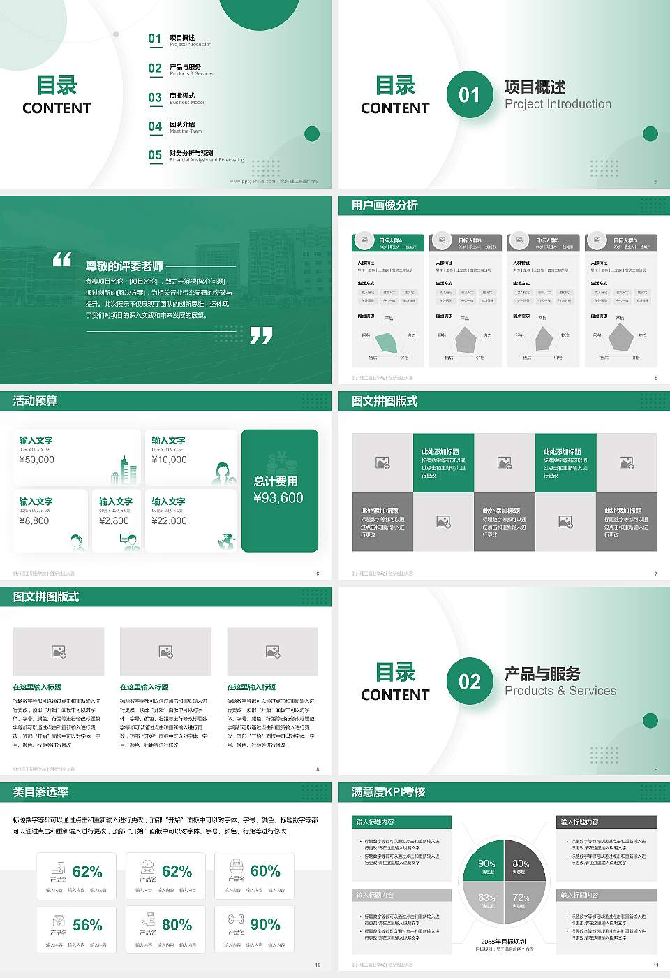 泉州理工职业学院全国大学生创新创业大赛计划书PPT模板16:9格式幻灯片预览图2