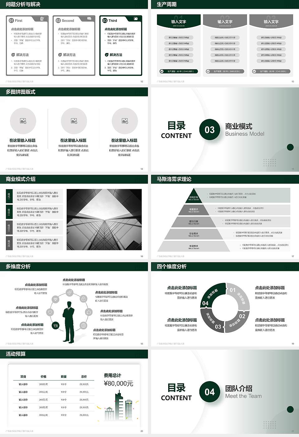 广东南方职业学院全国大学生创新创业大赛计划书PPT模板16:9格式幻灯片预览图3