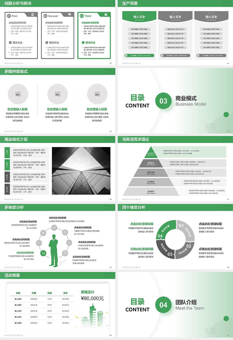 周口师范学院全国大学生创新创业大赛计划书PPT模板16:9格式幻灯片预览图3