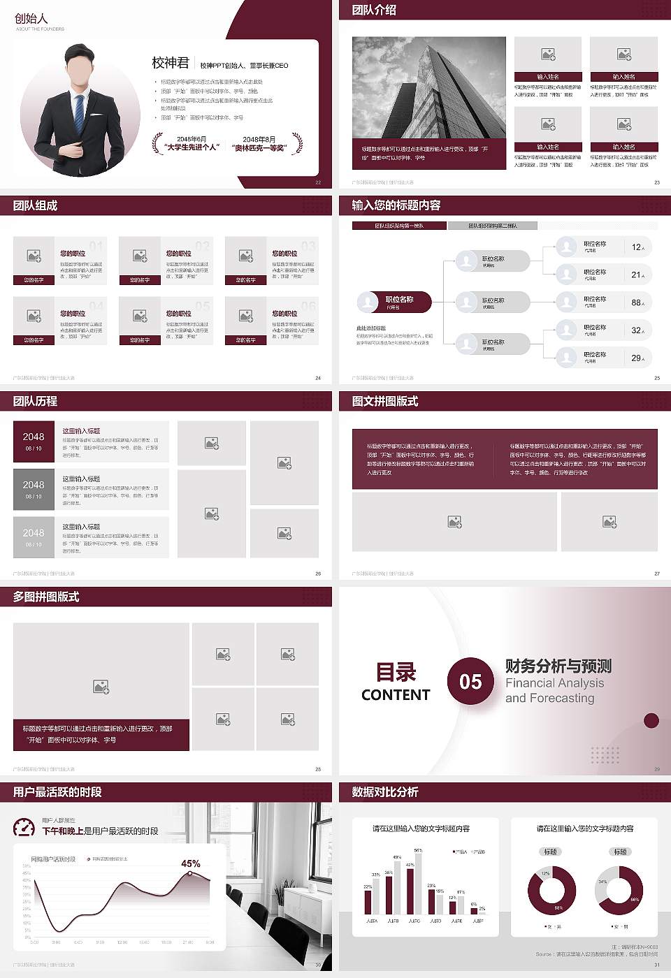 广东财贸职业学院全国大学生创新创业大赛计划书PPT模板16:9格式幻灯片预览图4
