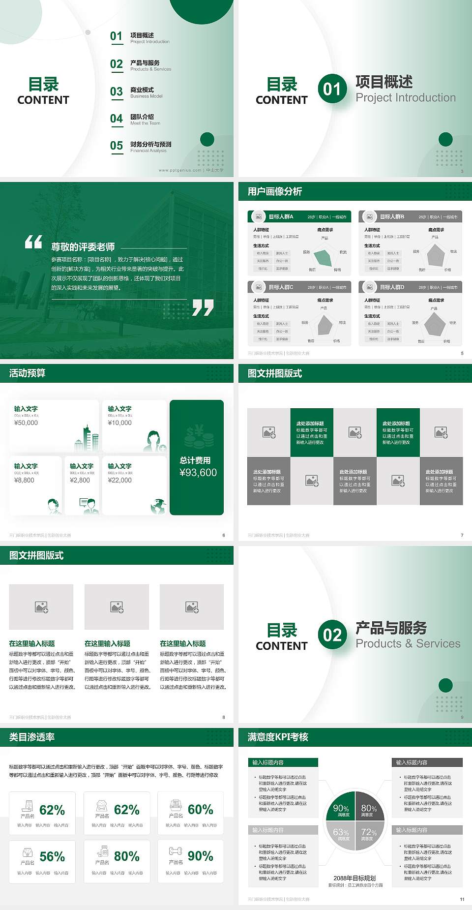 三门峡职业技术学院全国大学生创新创业大赛计划书PPT模板4:3格式幻灯片预览图2