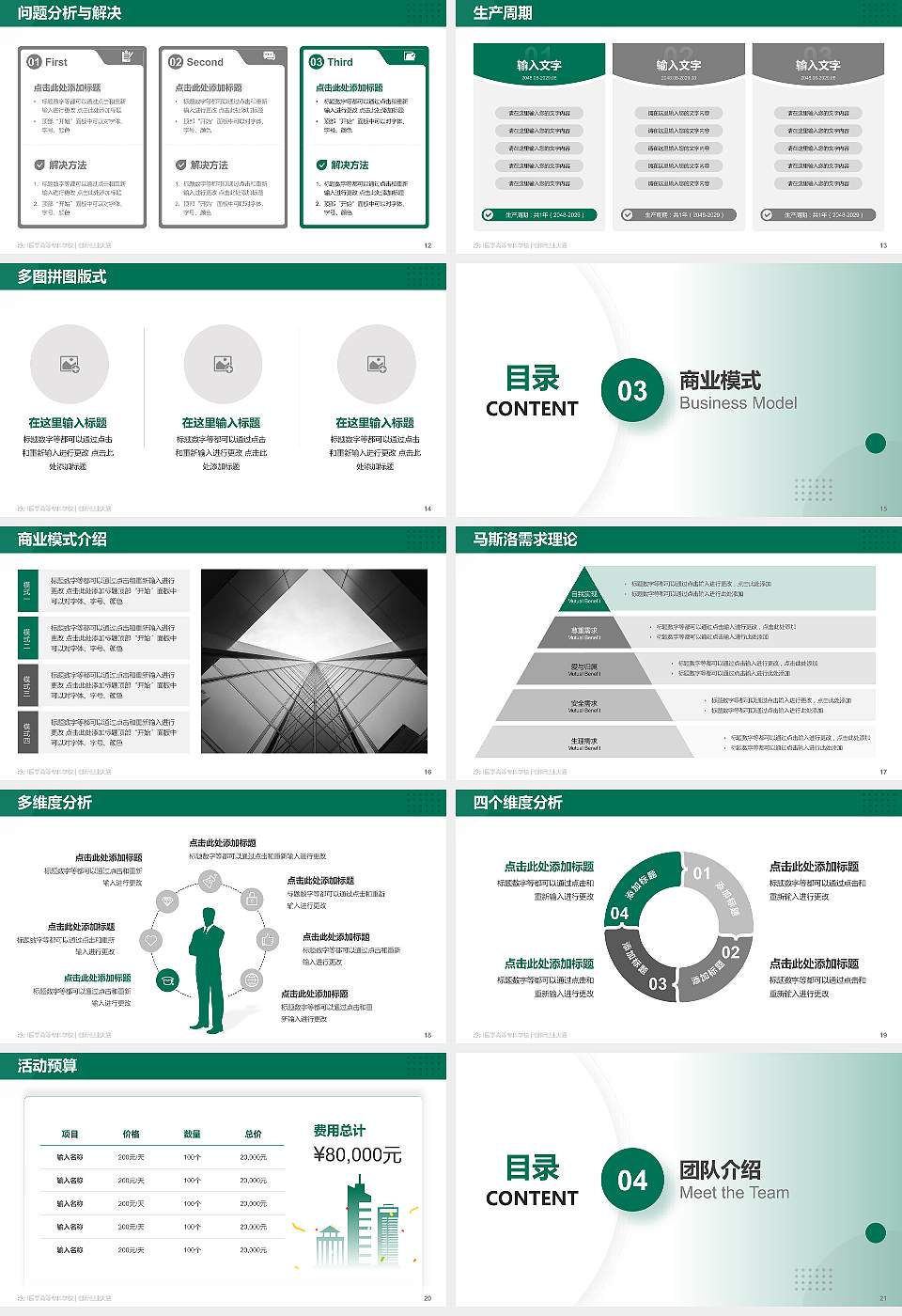 沧州医学高等专科学校全国大学生创新创业大赛计划书PPT模板16:9格式幻灯片预览图3