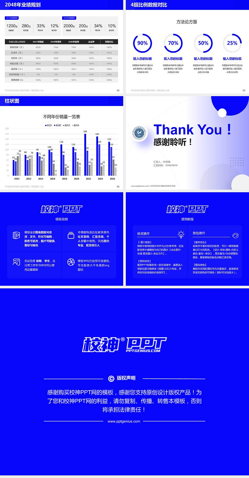 兰州资源环境职业技术学院全国大学生创新创业大赛计划书PPT模板4:3格式幻灯片预览图5