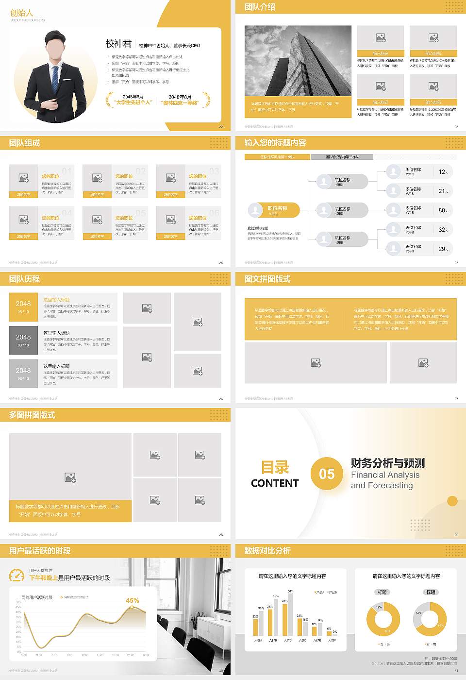 长春金融高等专科学校全国大学生创新创业大赛计划书PPT模板16:9格式幻灯片预览图4