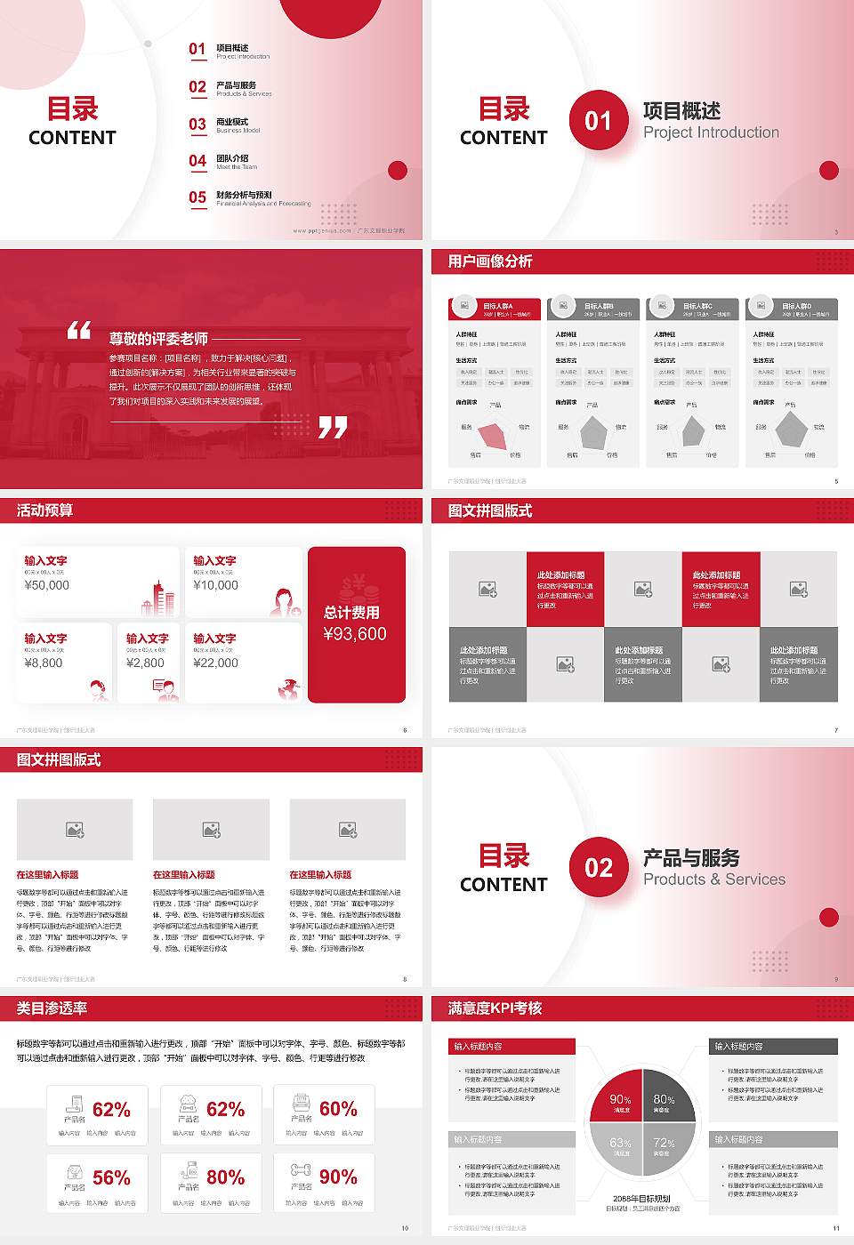 广东文理职业学院全国大学生创新创业大赛计划书PPT模板16:9格式幻灯片预览图2