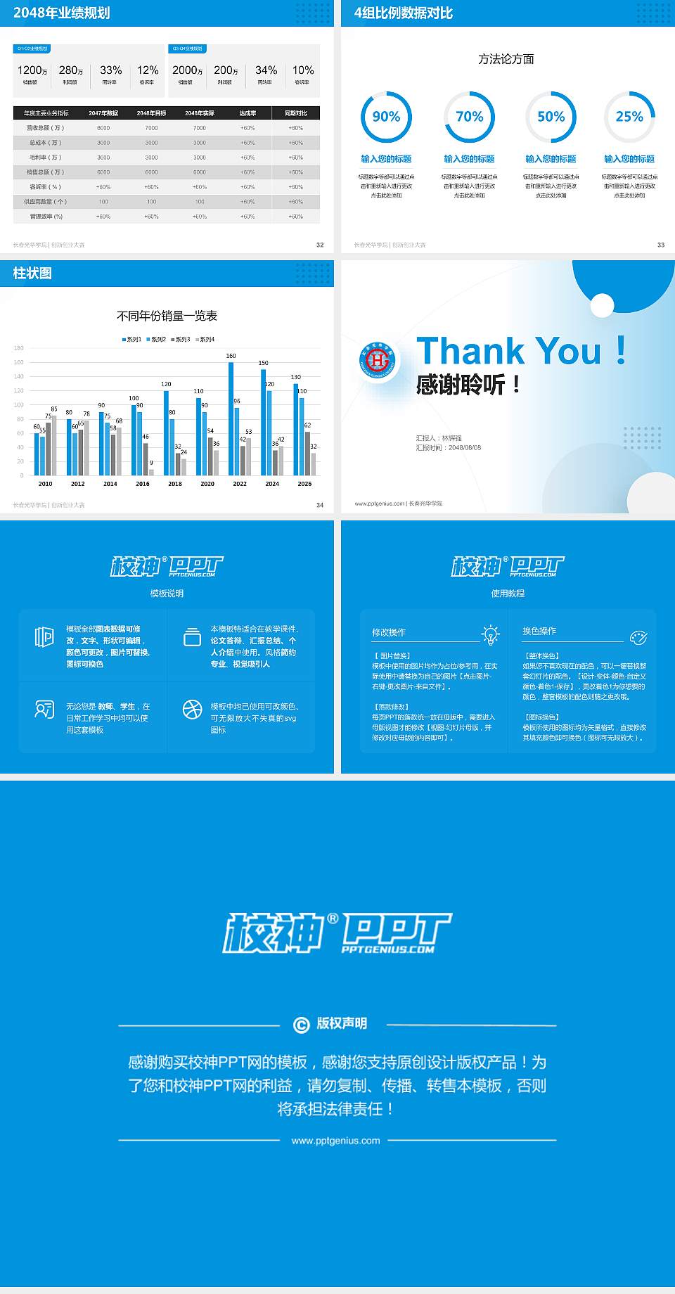 长春光华学院全国大学生创新创业大赛计划书PPT模板4:3格式幻灯片预览图5
