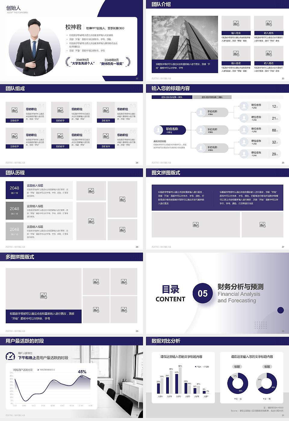 武汉学院全国大学生创新创业大赛计划书PPT模板16:9格式幻灯片预览图4