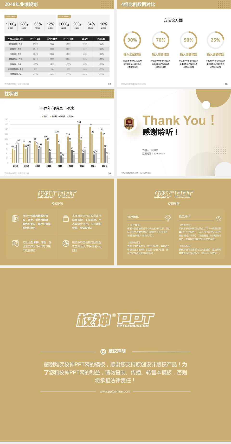 吉林动画学院全国大学生创新创业大赛计划书PPT模板4:3格式幻灯片预览图5