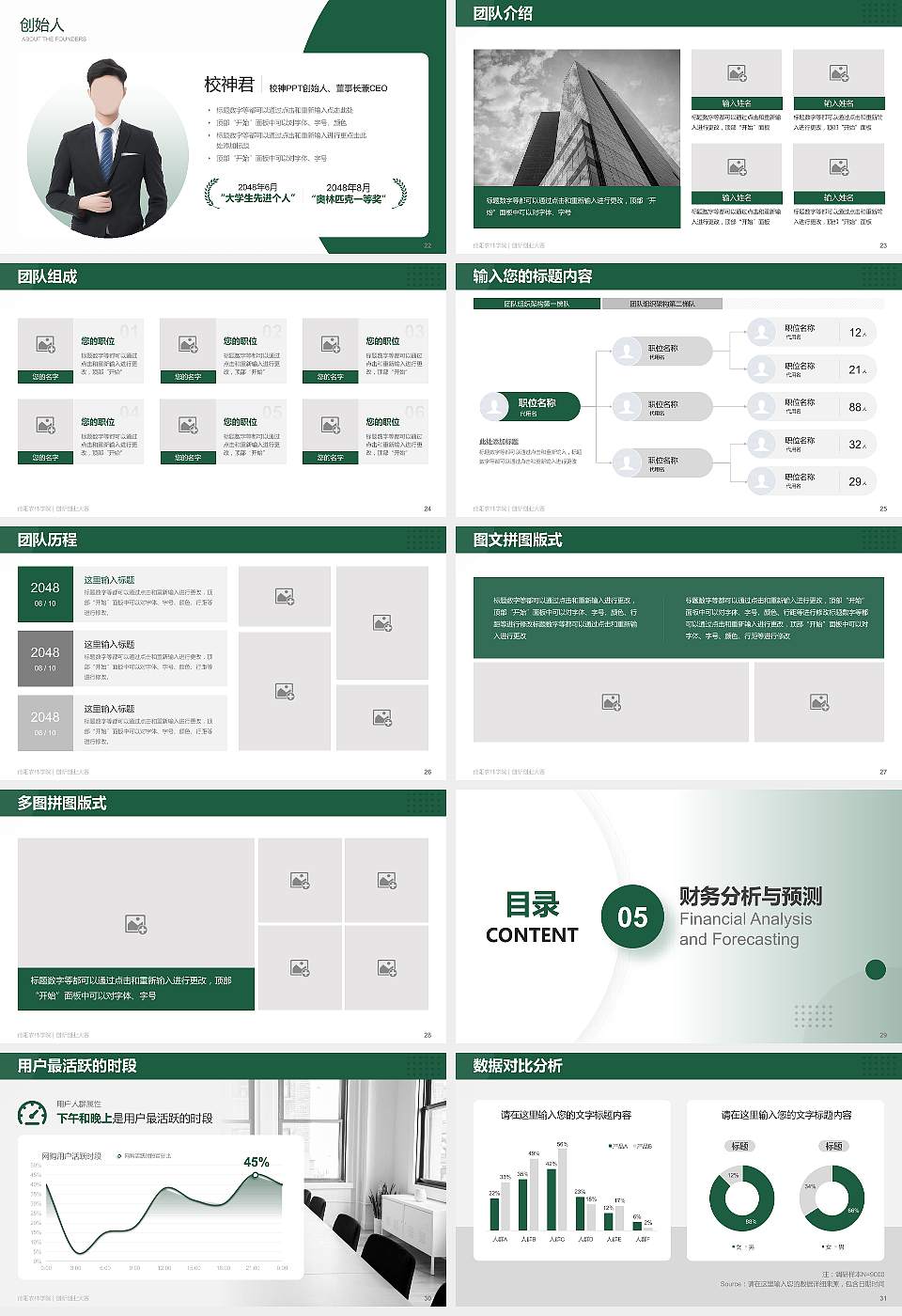 信阳农林学院全国大学生创新创业大赛计划书PPT模板16:9格式幻灯片预览图4