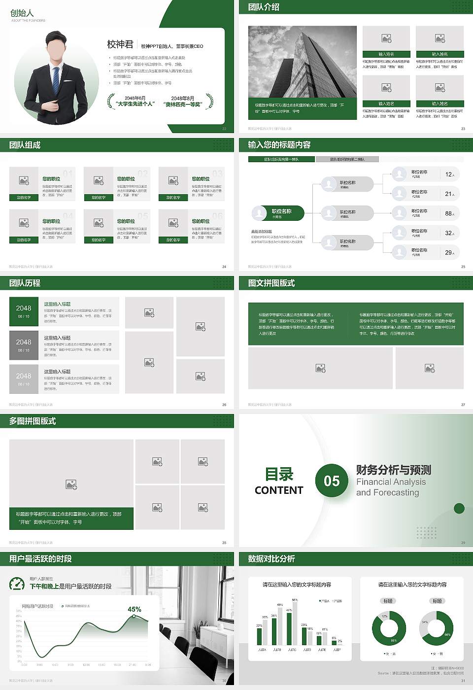 黑龙江中医药大学全国大学生创新创业大赛计划书PPT模板16:9格式幻灯片预览图4