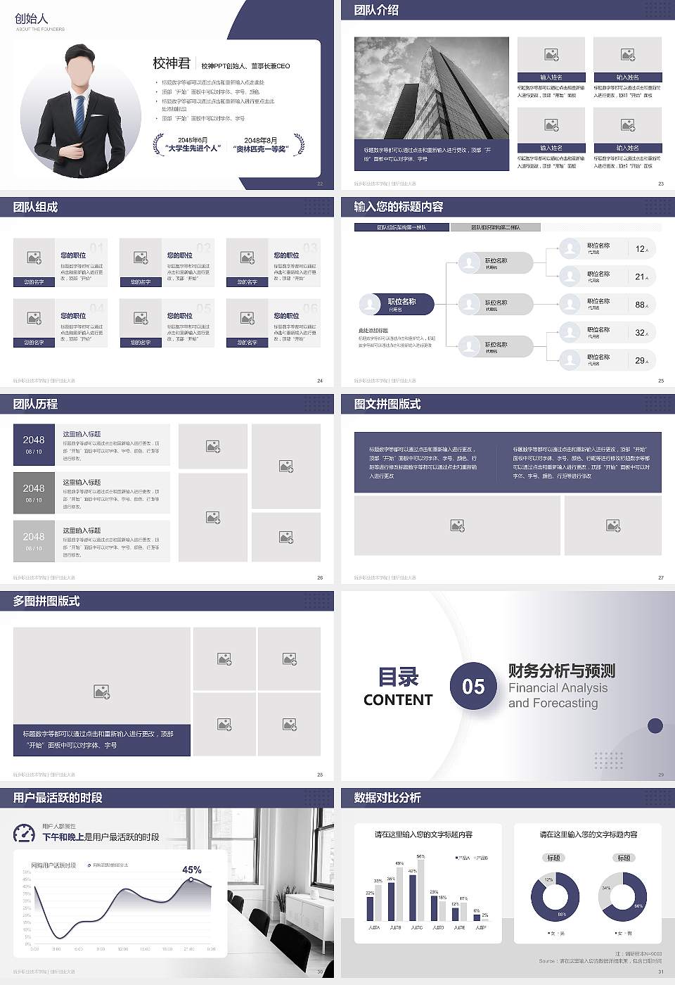 新乡职业技术学院全国大学生创新创业大赛计划书PPT模板16:9格式幻灯片预览图4