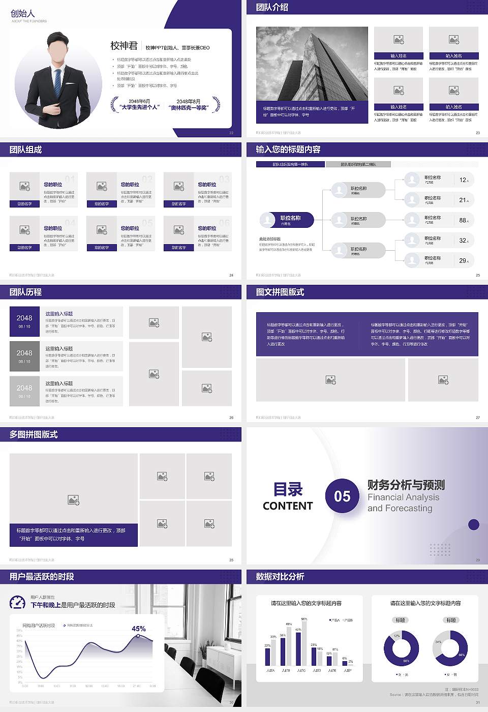 周口职业技术学院全国大学生创新创业大赛计划书PPT模板16:9格式幻灯片预览图4