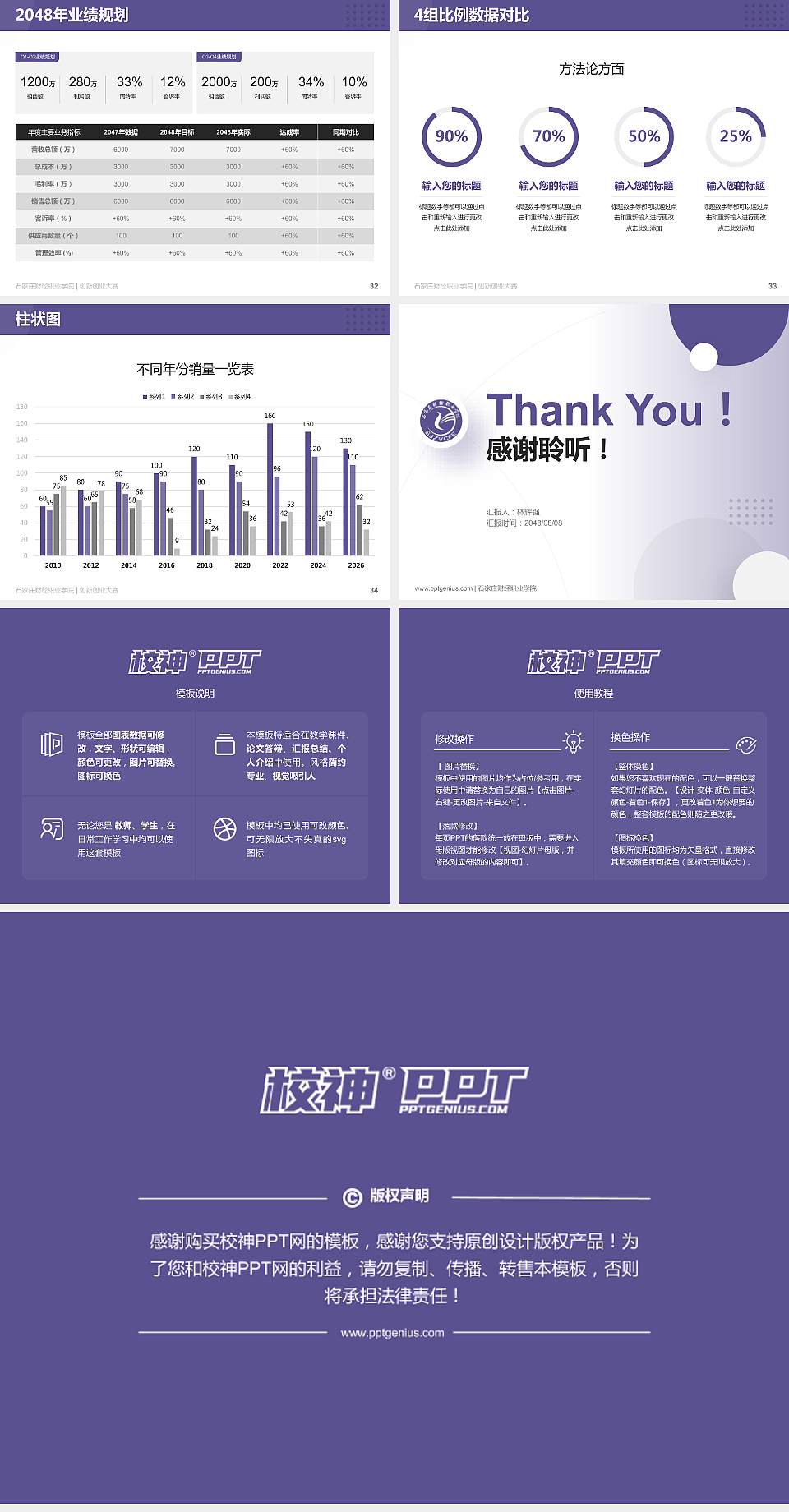 石家庄财经职业学院全国大学生创新创业大赛计划书PPT模板4:3格式幻灯片预览图5