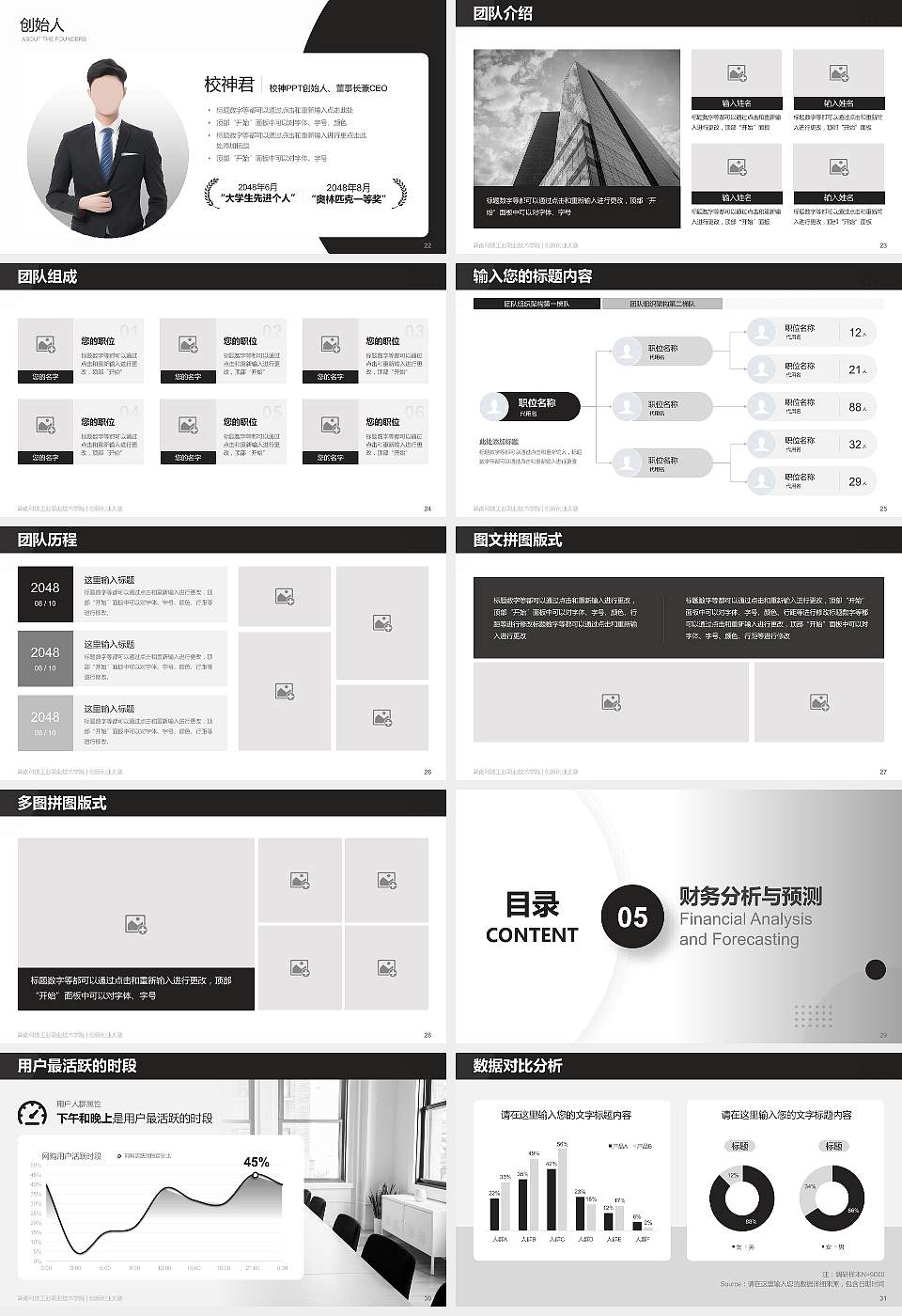 湖南科技工业职业技术学院全国大学生创新创业大赛计划书PPT模板16:9格式幻灯片预览图4
