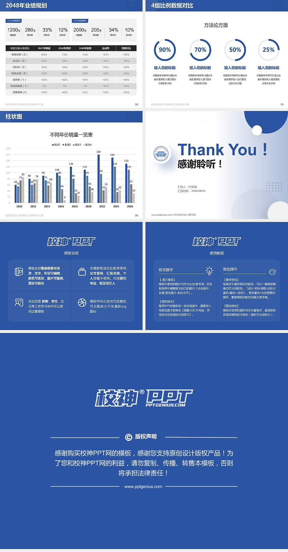 哈尔滨信息工程学院全国大学生创新创业大赛计划书PPT模板4:3格式幻灯片预览图5