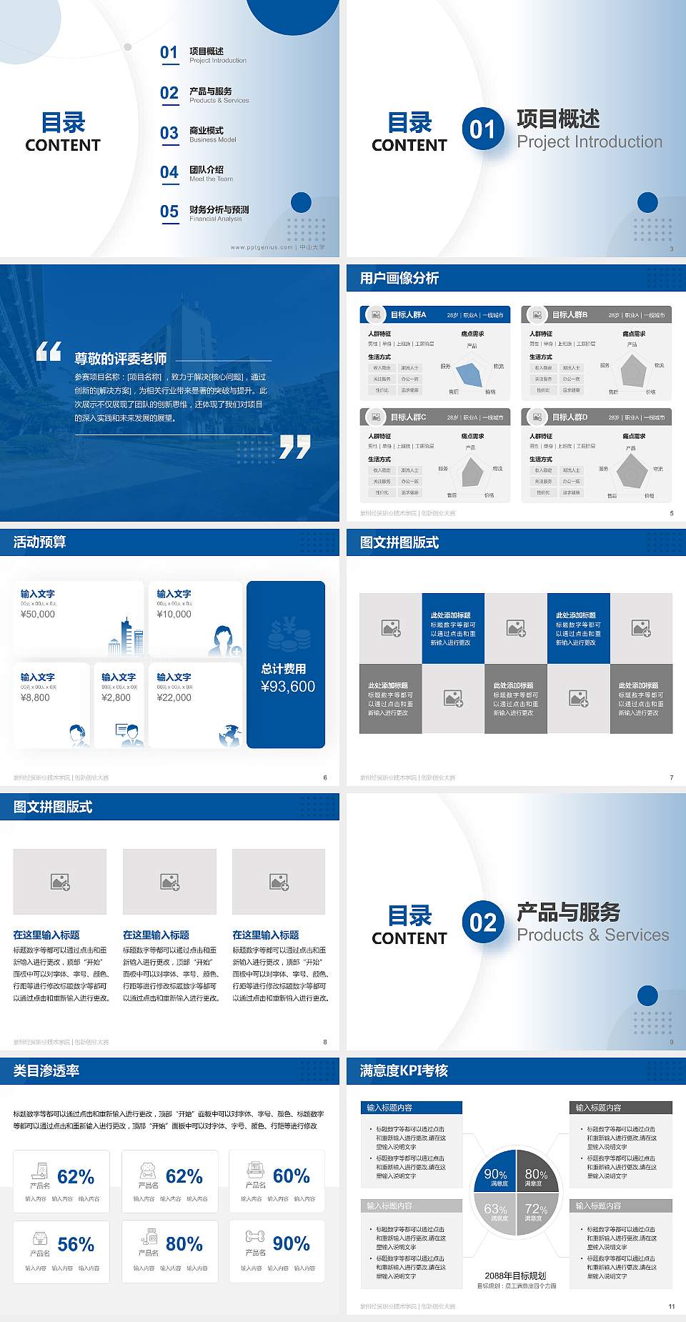 泉州经贸职业技术学院全国大学生创新创业大赛计划书PPT模板4:3格式幻灯片预览图2