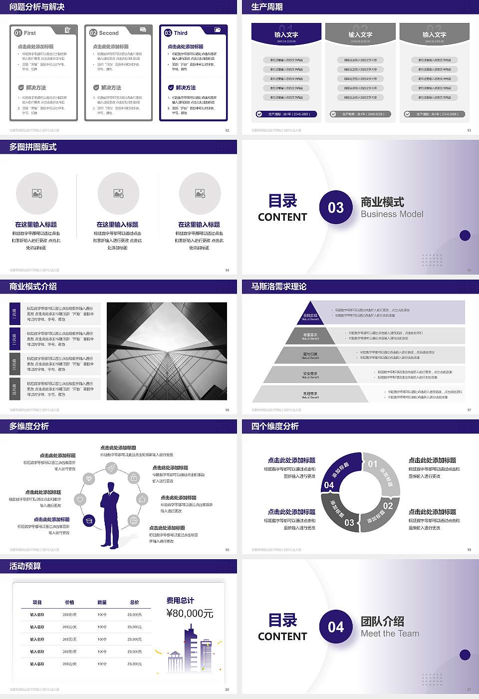 甘肃机电职业技术学院全国大学生创新创业大赛计划书PPT模板16:9格式幻灯片预览图3