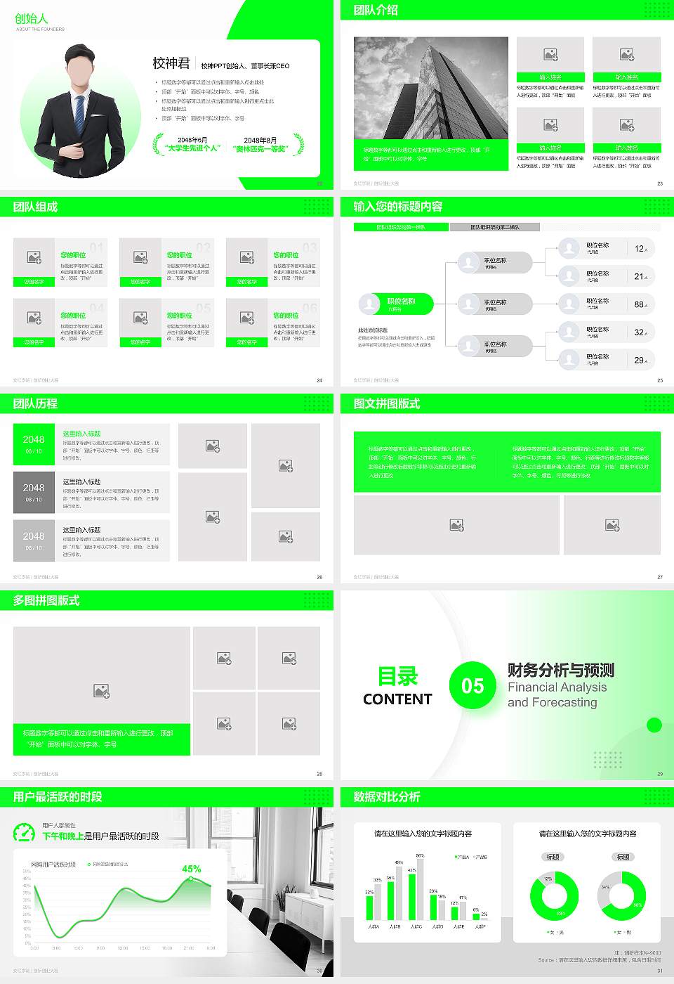 安顺学院全国大学生创新创业大赛计划书PPT模板16:9格式幻灯片预览图4