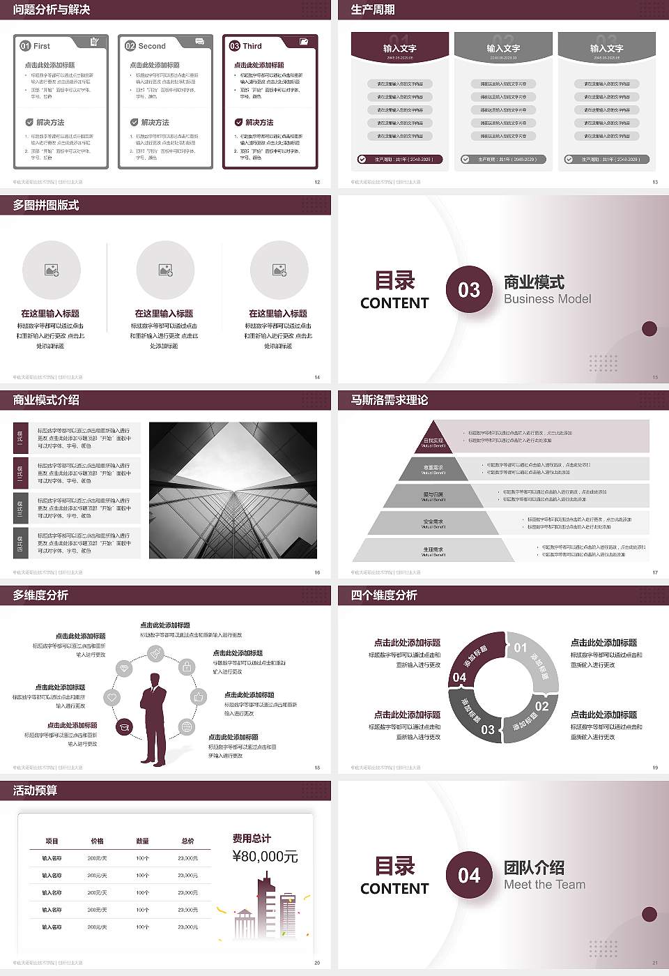 中山火炬职业技术学院全国大学生创新创业大赛计划书PPT模板16:9格式幻灯片预览图3