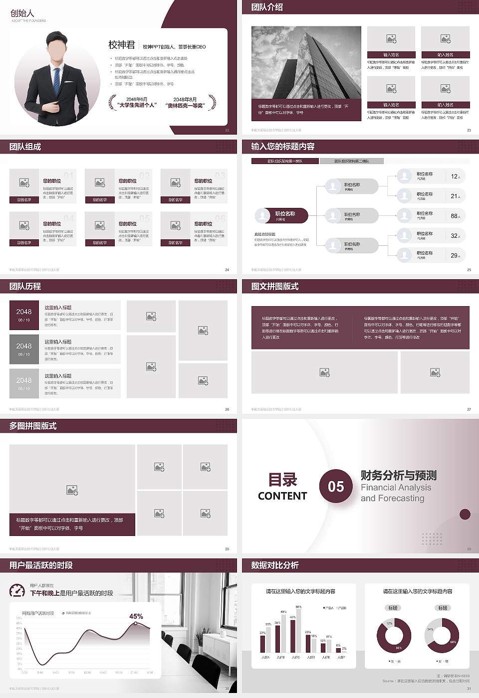 中山火炬职业技术学院全国大学生创新创业大赛计划书PPT模板16:9格式幻灯片预览图4