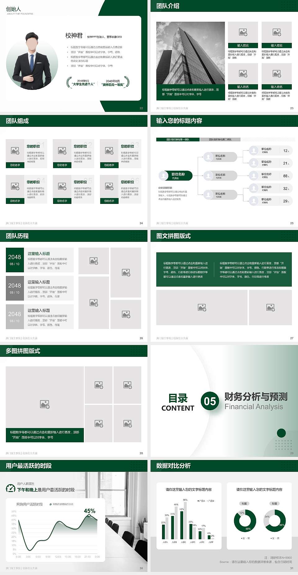 澳门理工学院全国大学生创新创业大赛计划书PPT模板4:3格式幻灯片预览图4