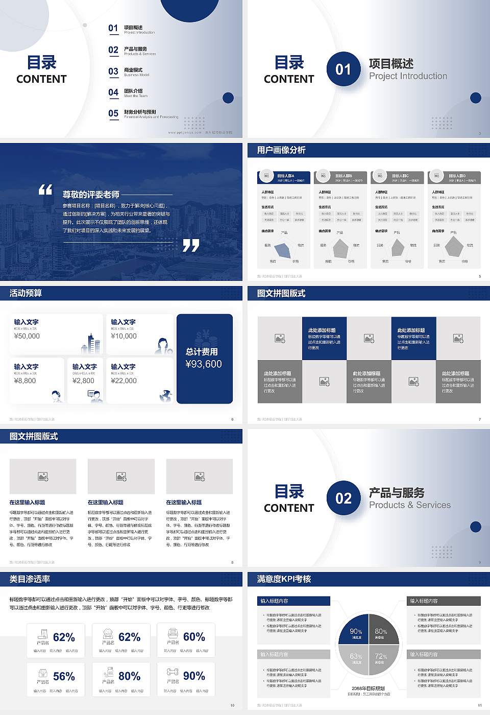 贵州城市职业学院全国大学生创新创业大赛计划书PPT模板16:9格式幻灯片预览图2