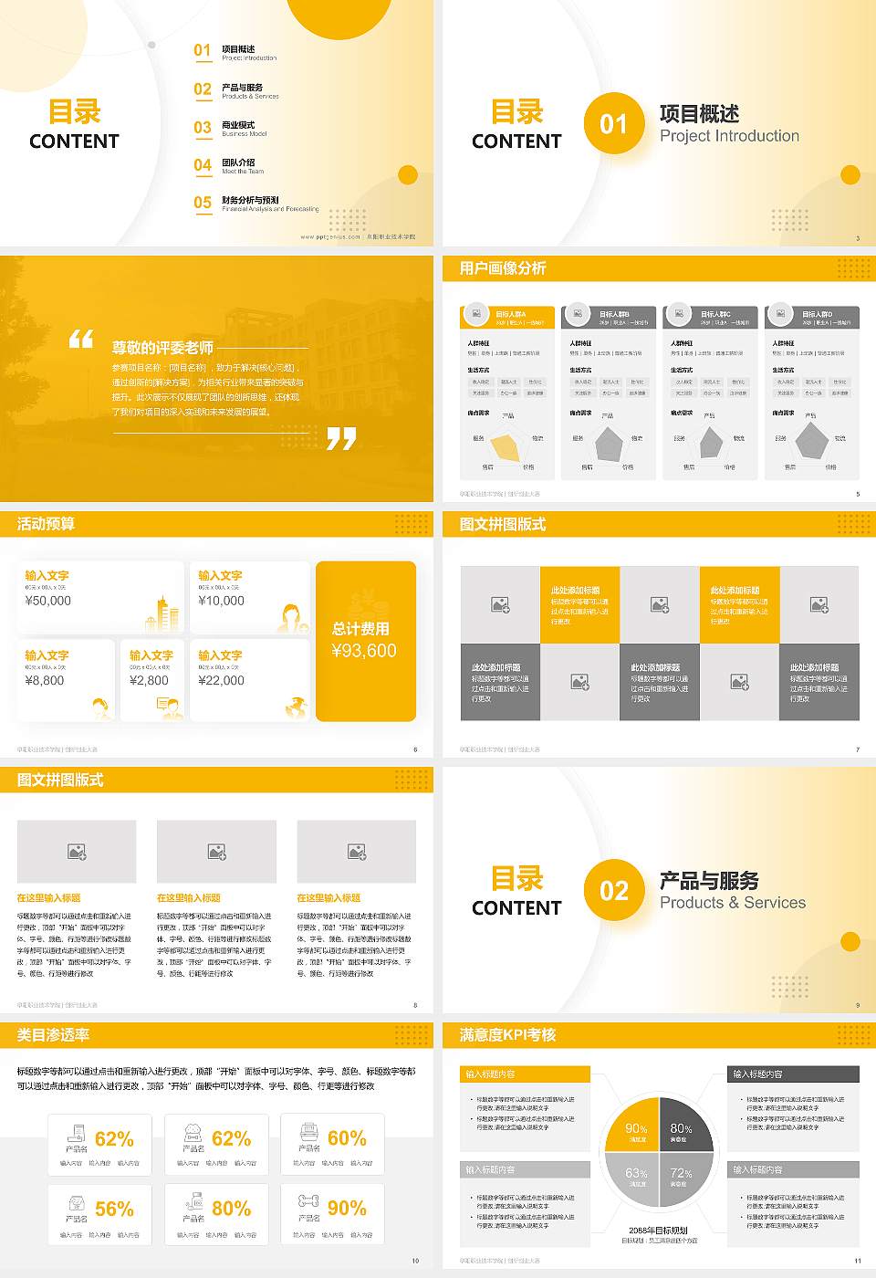 阜阳职业技术学院全国大学生创新创业大赛计划书PPT模板16:9格式幻灯片预览图2