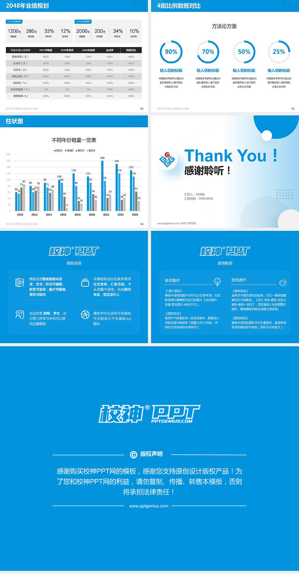 徐州工程学院全国大学生创新创业大赛计划书PPT模板4:3格式幻灯片预览图5