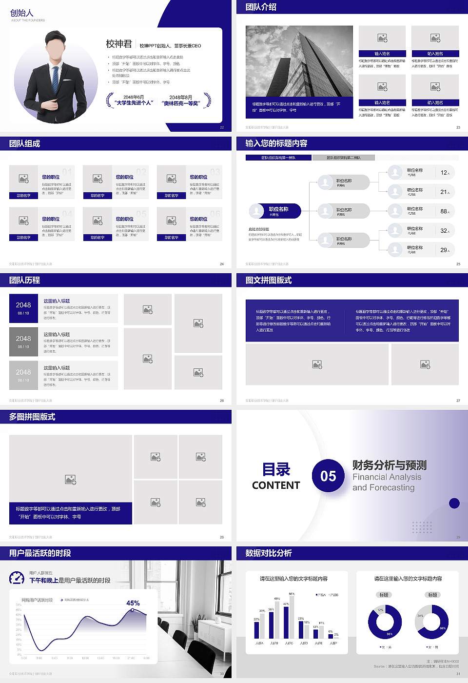 安阳职业技术学院全国大学生创新创业大赛计划书PPT模板16:9格式幻灯片预览图4