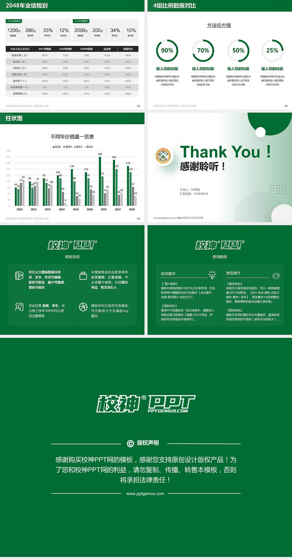 湖南中医药大学湘杏学院全国大学生创新创业大赛计划书PPT模板4:3格式幻灯片预览图5
