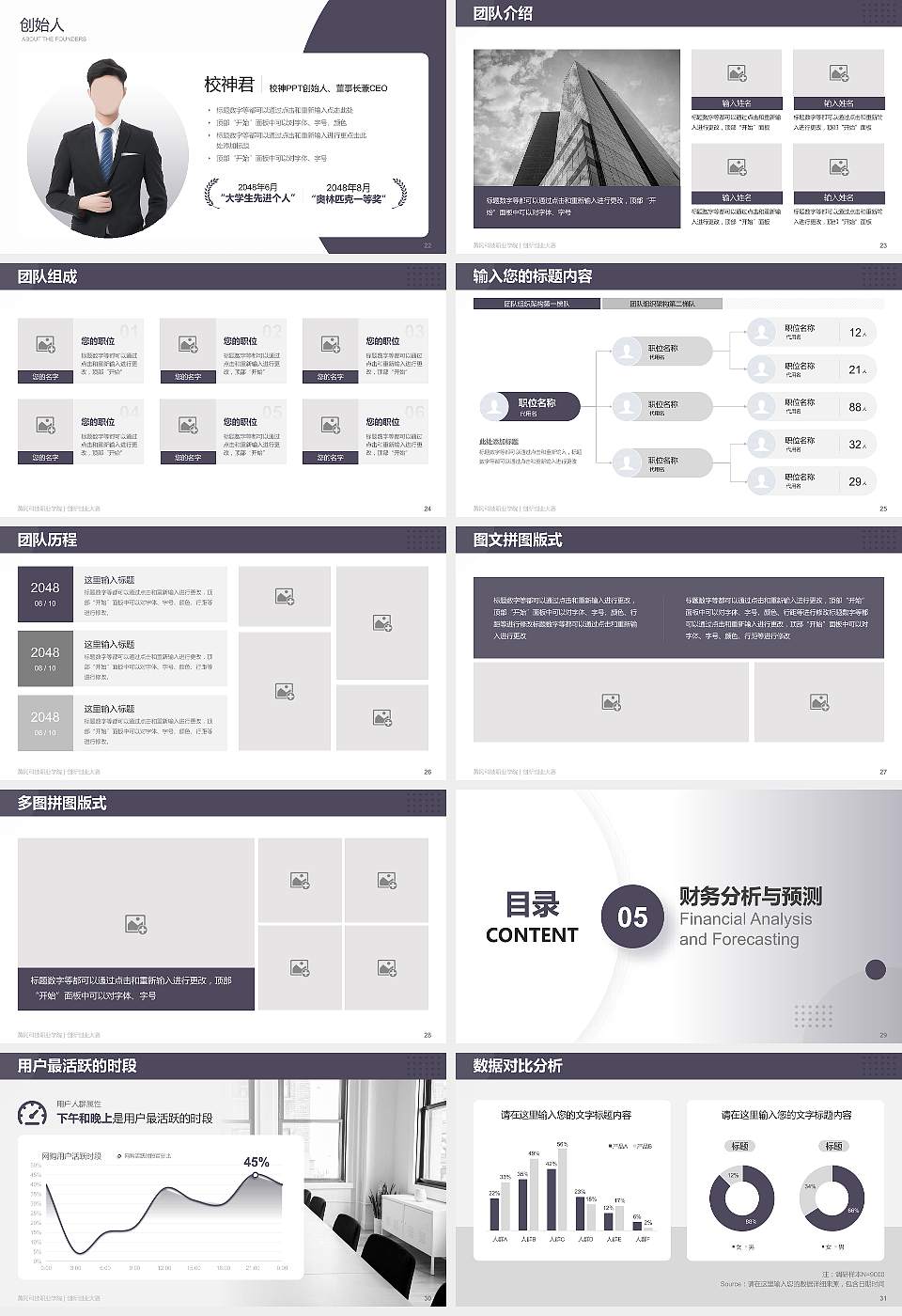 黄冈科技职业学院全国大学生创新创业大赛计划书PPT模板16:9格式幻灯片预览图4