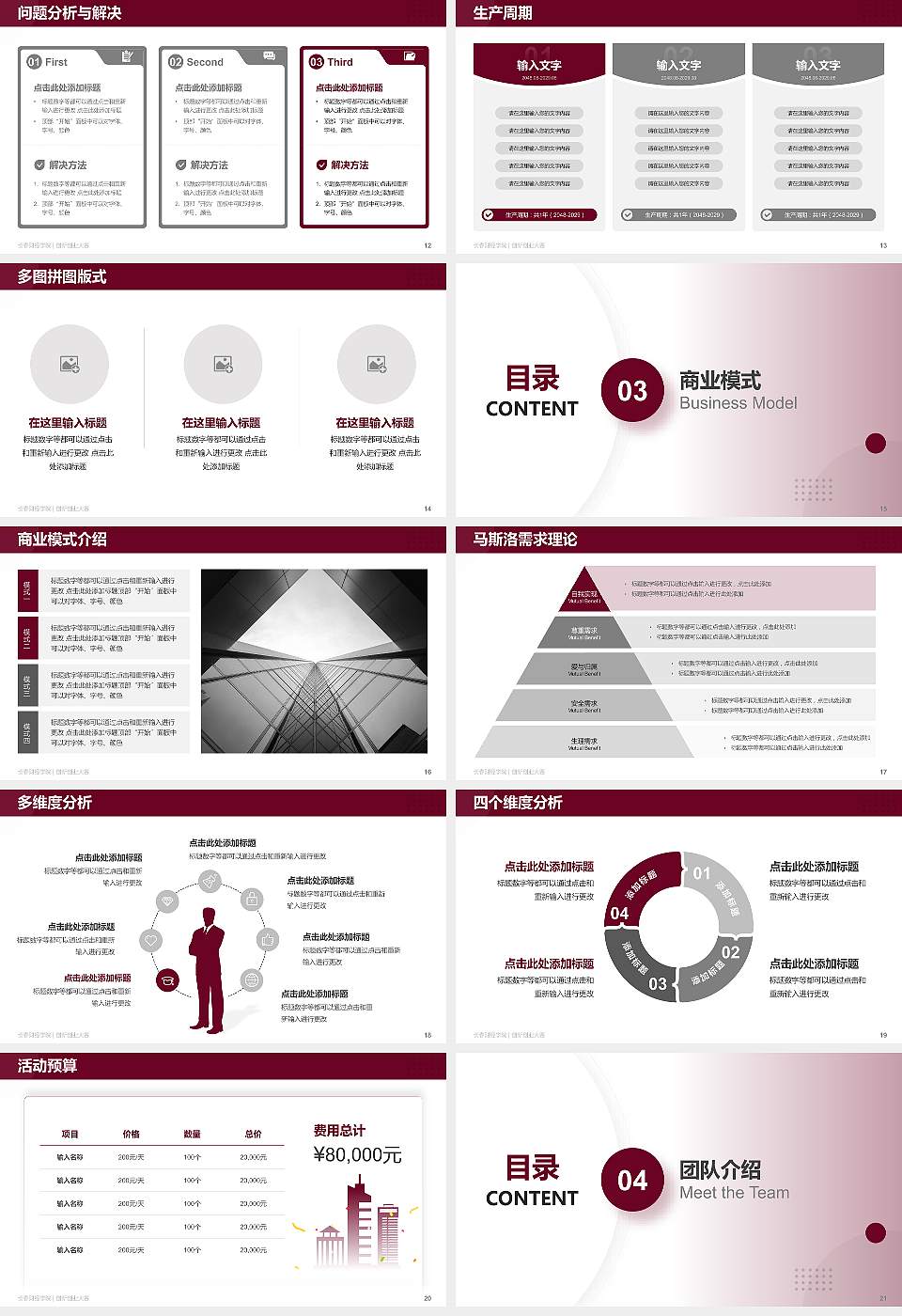 长春财经学院全国大学生创新创业大赛计划书PPT模板16:9格式幻灯片预览图3