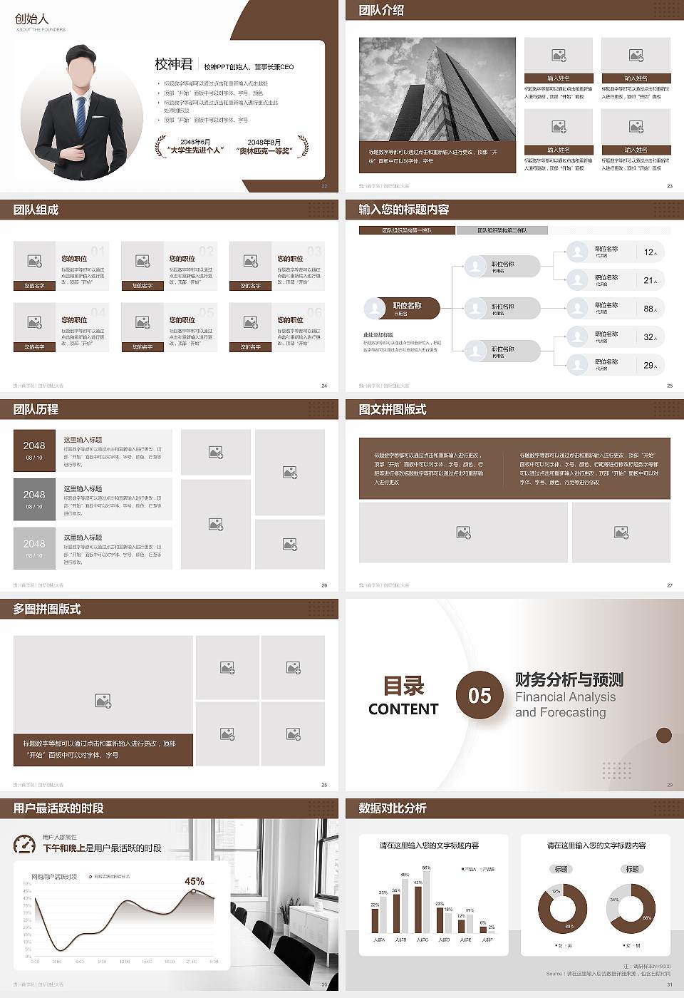 贵州商学院全国大学生创新创业大赛计划书PPT模板16:9格式幻灯片预览图4