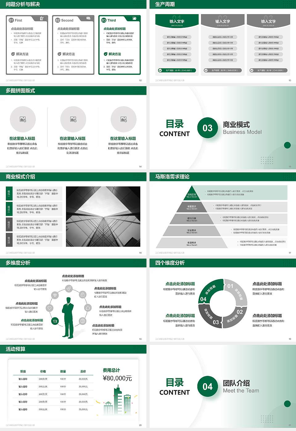 三门峡职业技术学院全国大学生创新创业大赛计划书PPT模板16:9格式幻灯片预览图3