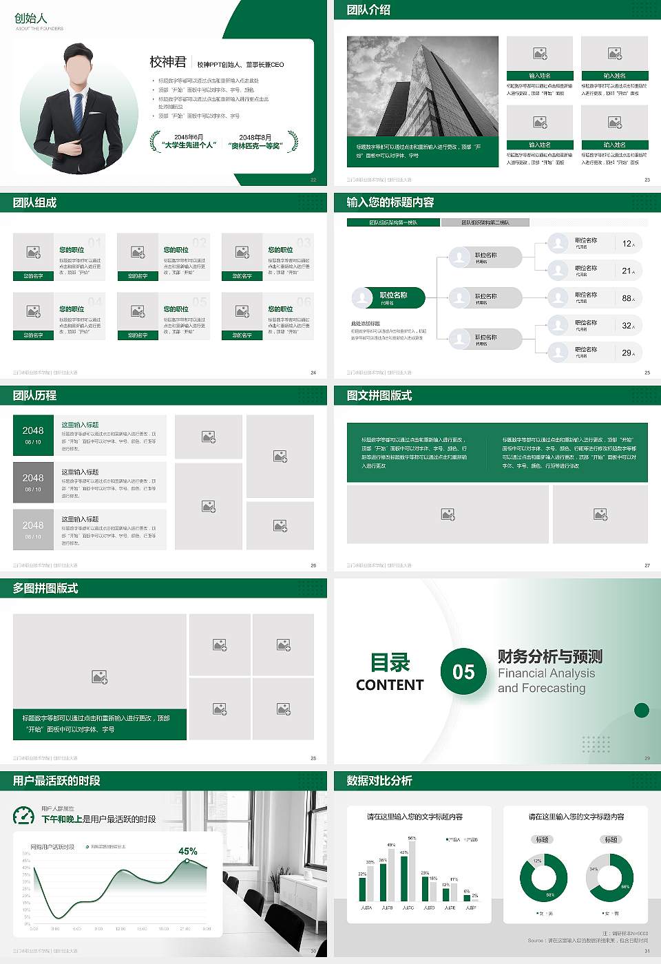 三门峡职业技术学院全国大学生创新创业大赛计划书PPT模板16:9格式幻灯片预览图4