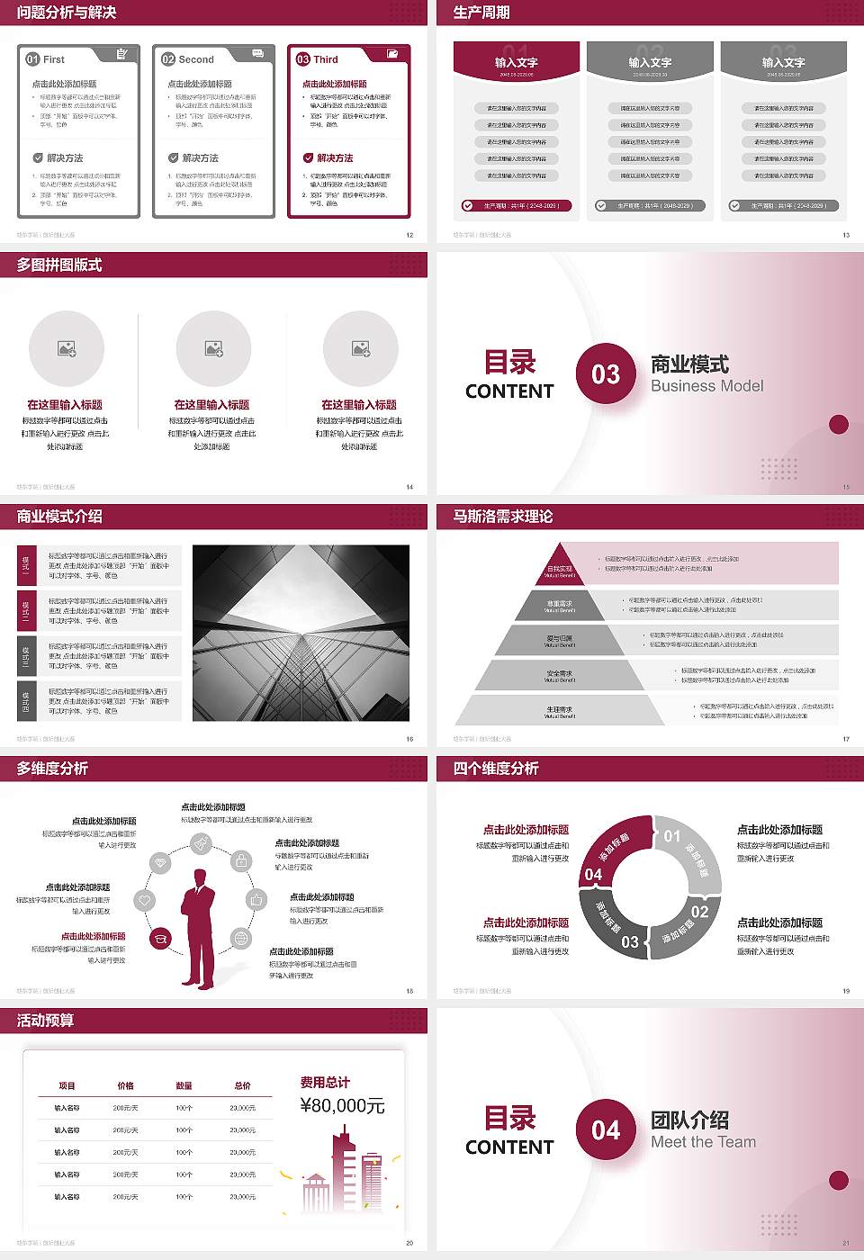 赣东学院全国大学生创新创业大赛计划书PPT模板16:9格式幻灯片预览图3