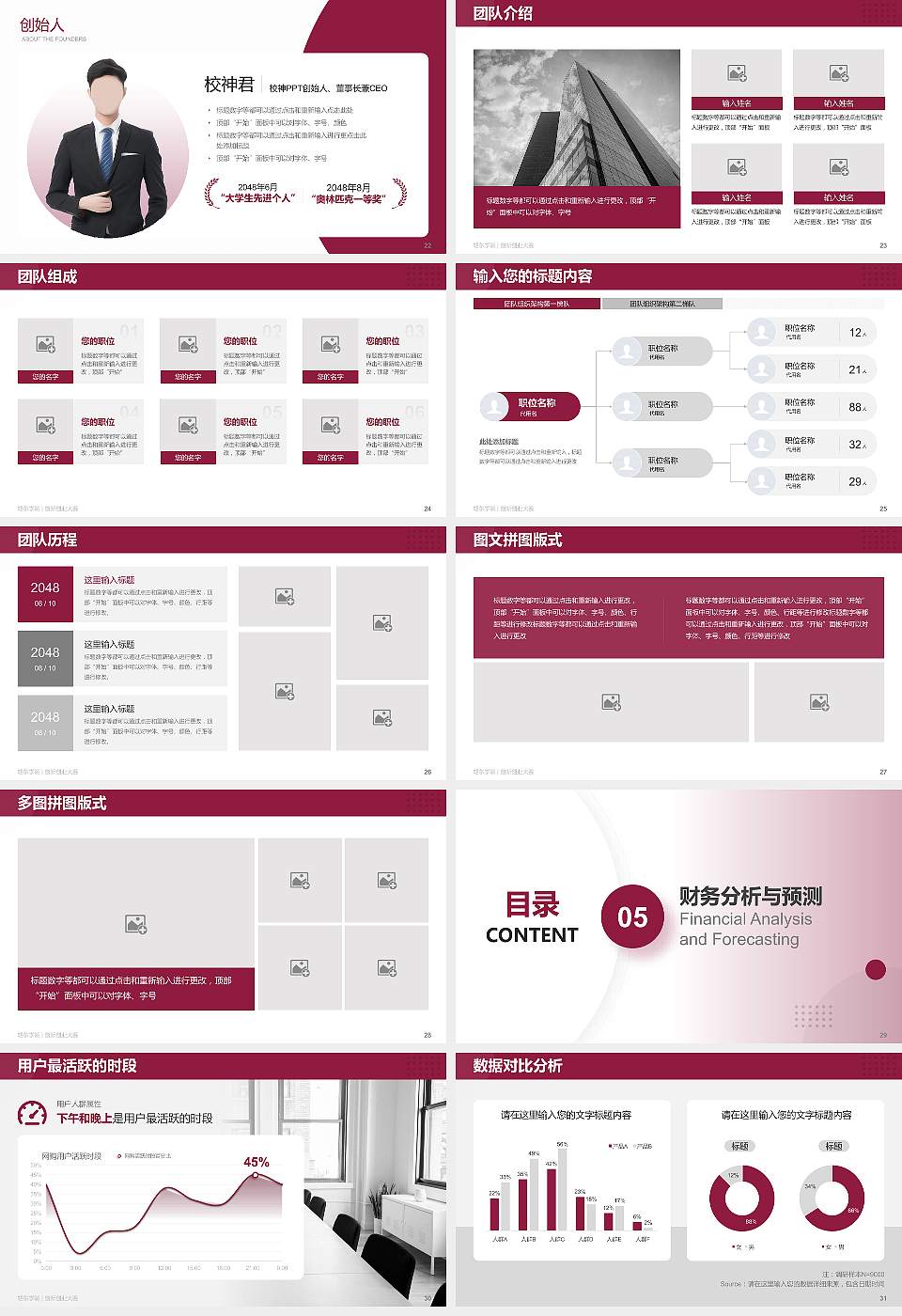 赣东学院全国大学生创新创业大赛计划书PPT模板16:9格式幻灯片预览图4