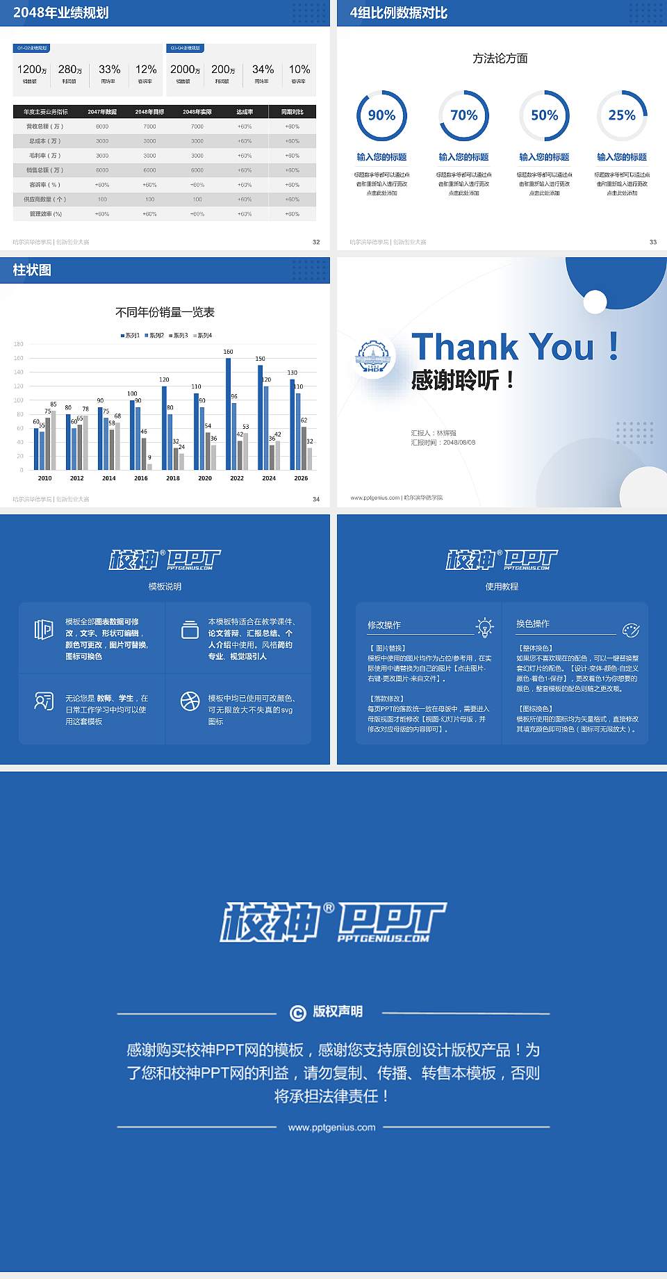 哈尔滨华德学院全国大学生创新创业大赛计划书PPT模板4:3格式幻灯片预览图5