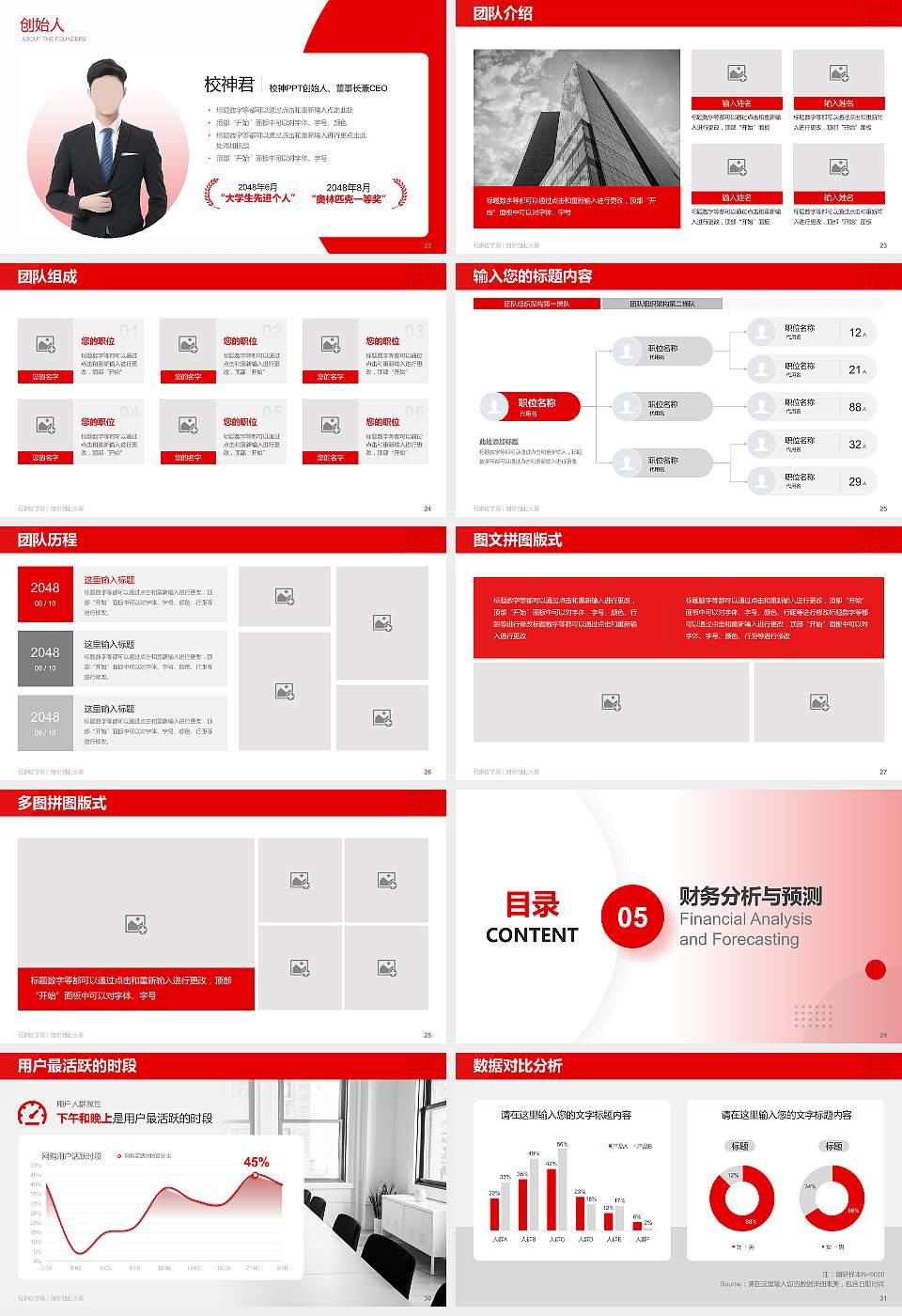石家庄学院全国大学生创新创业大赛计划书PPT模板16:9格式幻灯片预览图4