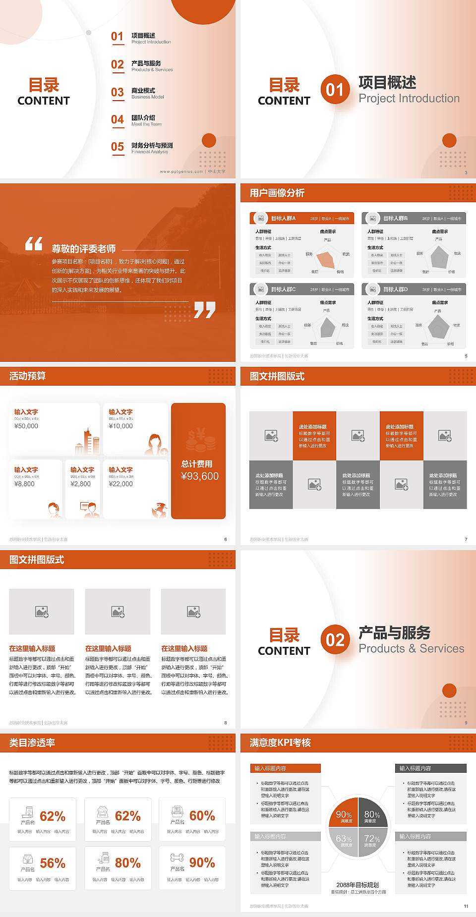 恩施职业技术学院全国大学生创新创业大赛计划书PPT模板4:3格式幻灯片预览图2