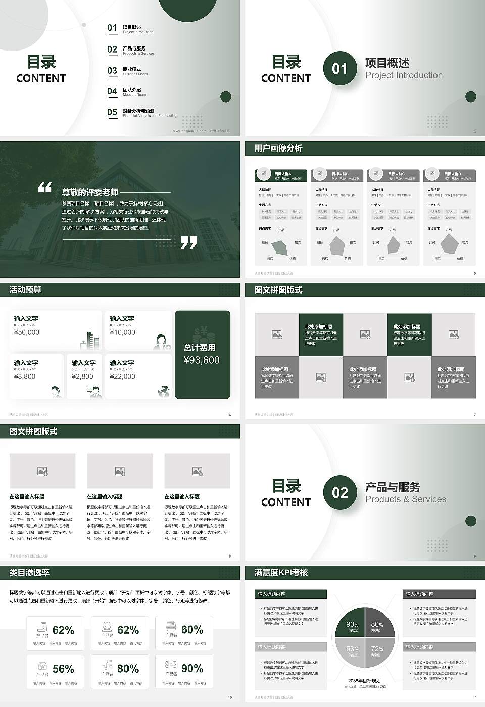 武警海警学院全国大学生创新创业大赛计划书PPT模板16:9格式幻灯片预览图2